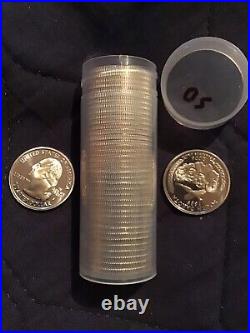 Silver proof quarter rolls South Dakota with Mount Rushmore