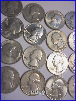 Silver-washington Quarters-roll20 Coins-1935 To 1964-p-d-s-estate-survivalsilver