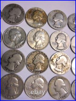 Silver-washington Quarters-roll20 Coins-1935 To 1964-p-d-s-estate-survivalsilver