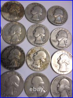 Silver-washington Quarters-roll20 Coins-1935 To 1964-p-d-s-estate-survivalsilver