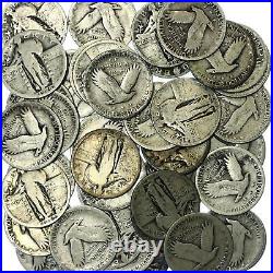 Standing Liberty Quarter Roll 90% Silver $10 Face 1925-1930 All Philadelphia
