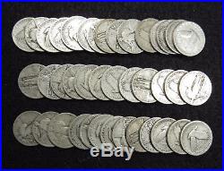 Standing Liberty Quarters MIXED DATE G-VG+ 40 COIN FULL ROLL #3