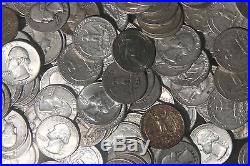 THREE ROLLS WASHINGTON QUARTERS 90% Silver (120 Coins) (1932-1964) LOT S90