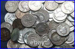 Three Rolls Of Washington Quarters (120 Coins) 90% Silver (1950-59) Lot H88