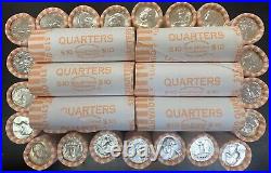 UNC-BU 90% Washington Silver Quarter Rolls 1959-1964