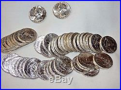 UNC ROLL SILVER QUARTERS 1963-D+P Real Beauties+ toned 40 COINS Last Lot