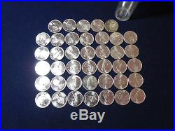 Unc Roll 1967 Canadian Silver Quarters (40 coins) (r1)