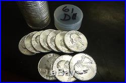 Uncirculated Roll of 1961 D Washington Silver Quarters 40 Coins #11