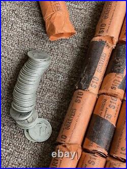 Vintage Paper Roll Standing Liberty Silver Quarters $10 Face Value 40 Coins each