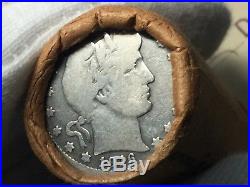 Vintage Sealed Unsearched Silver Quarter Roll Barber Quarter Ends U. S. Coin Lot