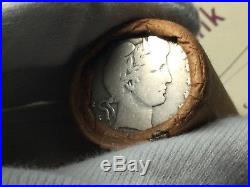 Vintage Sealed Unsearched Silver Quarter Roll Barber Quarter Ends U. S. Coin Lot