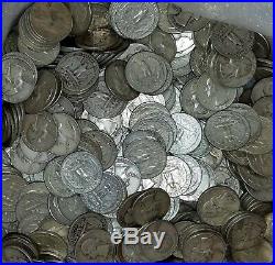 WASHINGTON Quarters x 40 Roll 90% SILVER $10 face value AVG CIRC+ with pic