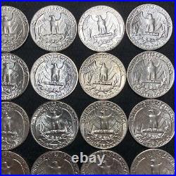 Washington Quarter $10 Full Roll 40 Quarters Au & Bu Silver 90% Qty Avail #53b