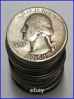 Washington Quarter 1/2 Roll Silver 90% $5 20 Coin 1932-1964 PDS FULL DATE WithTUBE