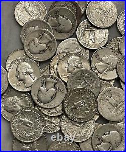 Washington Quarter Full Roll 40 Coins 90% Silver