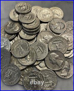 Washington Quarter Full Roll 40 Coins 90% Silver
