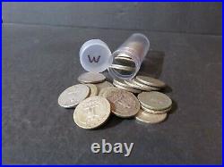 Washington Quarter Roll 40 Coins 90% Silver, 30's, 40's, 50's, +60's 1022-3