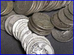 Washington Quarter Roll, Lot of 40 Coins, 90% Silver, $10 Face Avg Circ