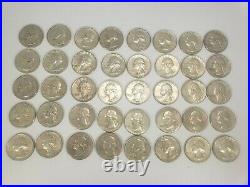 Washington Quarters $10 FV 90% Silver 40/Roll 1964 P&D Discount for Multiples