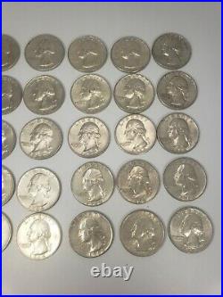 Washington Quarters $10 FV 90% Silver 40/Roll 1964 P&D Discount for Multiples
