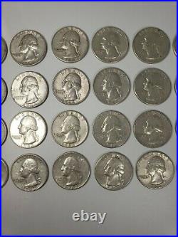 Washington Quarters $10 FV 90% Silver 40/Roll ESTATE SALE 1963/D Better Grades