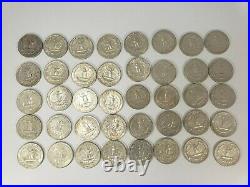 Washington Quarters $10 FV 90% Silver 40/Roll ESTATE SALE 1964 & 1964-D Better