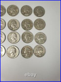 Washington Quarters $10 FV 90% Silver 40/Roll ESTATE SALE 1964 & 1964-D Better