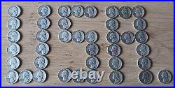 Washington Quarters $10 Face Value 90% Silver 1 Roll of 40 Coins 1957