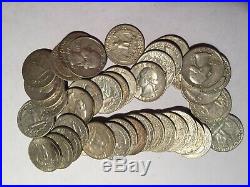 Washington Quarters $10 Face Value 90% Silver Roll Mixed Dates 40 quarters