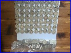 Washington Quarters $50 Face Value 90% Silver 5 Rolls of 40 Bulk Lot 200 COINS
