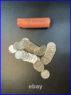Washington Quarters 90% Silver $10 Face Value Roll Of 40