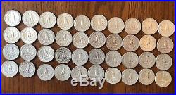 Washington Quarters 90% Silver $10 Face Value Roll of 40 Circulated Junk Silver