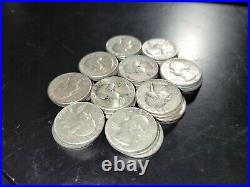 Washington Quarters 90% Silver Roll of 40 $10 Face Value ALL 1964