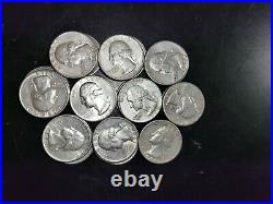 Washington Quarters 90% Silver Roll of 40 $10 Face Value ALL 1964