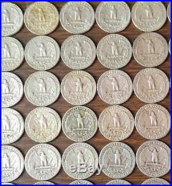 Washington Quarters Roll 1941-1964 Silver 22 Different Dates. ! Roll 17