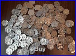 Washington Quarters Silver 25c US Coin 90% mixed dates/mints One Roll 40 coins