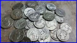 Washington SILVER Quarters Full Date Roll Of 40x 90% Silver Coins $10 FV