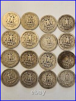 Washington Silver Quarter 1/2 Roll All 1934-1939 Average Circulated P Mint 20pc