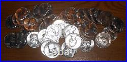 Washington Silver Quarters 1963 P Brilliant ROLL