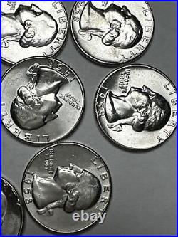 Washington Silver quarters roll 40 BU tube 1958P BU UNC 90% Silver 40 pcs