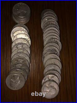 Washington quarters 90% silver roll of 40