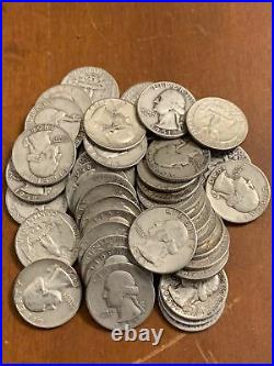 Washington silver quarter roll. One Full Roll Of 90% Silver Quarters. With Date