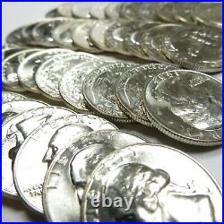 X40 1955-D BU UNC ROLL Washington Silver Quarter 25c US Coin #28165N